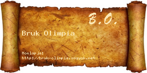 Bruk Olimpia névjegykártya